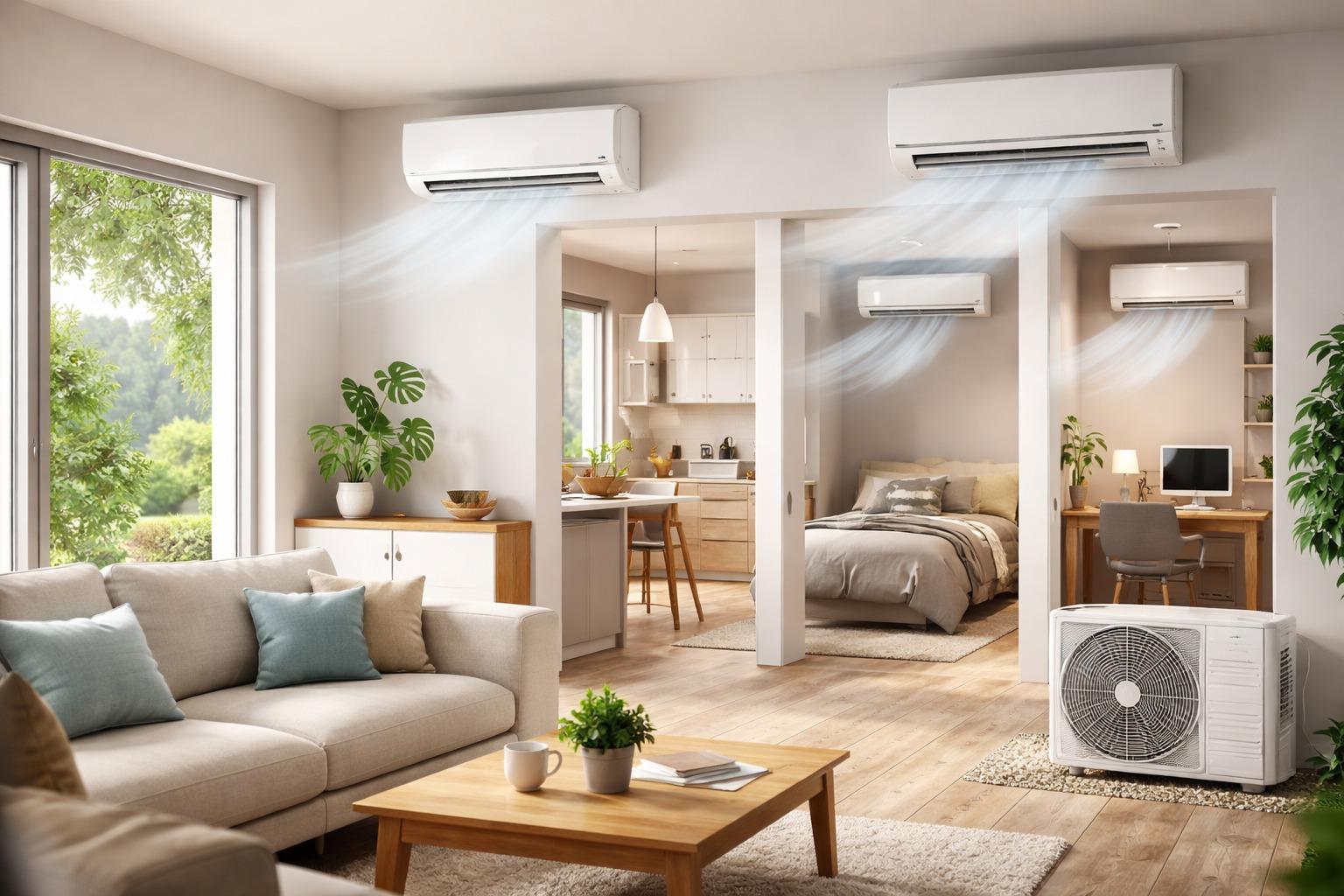 Installation de climatisation multi-split pour plusieurs pièces